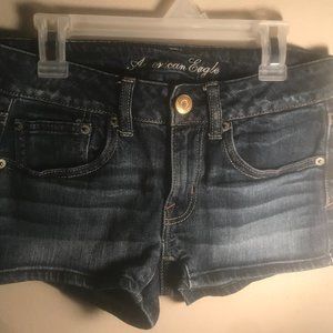 Womens Denim Shorts American Outfitters Dark Blue